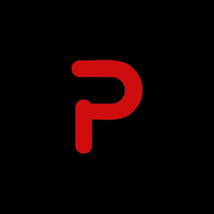 Abstract modern P logo