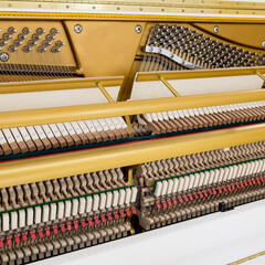 piano keys and piano mechanism