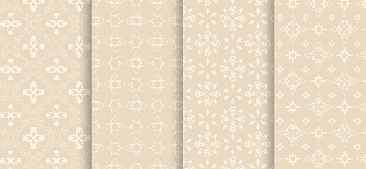 Wallpaper on a beige background - set
