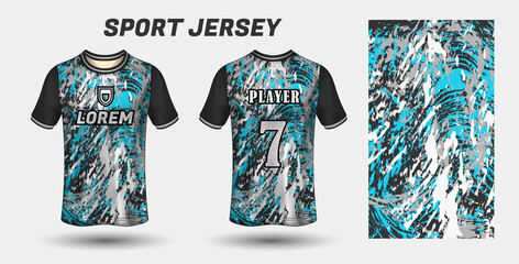 Sport jersey design fabric textile template