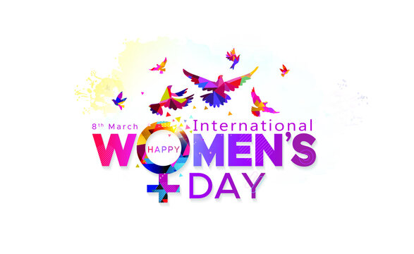 Womens Day Greeting With Text 8th March International Women's Day