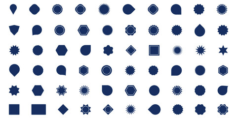 Set of price stickers, Sale sticker, Shopping labels. Vintage labels, stickers. Design elements. Sale or discount sticker. Illustration Set 