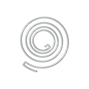Spring car detail compression and extension object isolated realistic icon. Vector round spring elastic object automation transmission component. Automobile spare part, compression flexible twist
