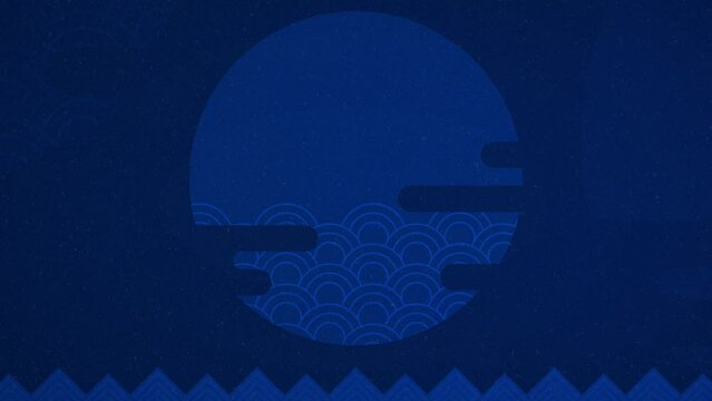 和柄模様 雲 月 BG20 IB