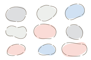 Cute and simple speech bubble set