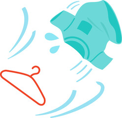 風で飛んでいく洗濯物