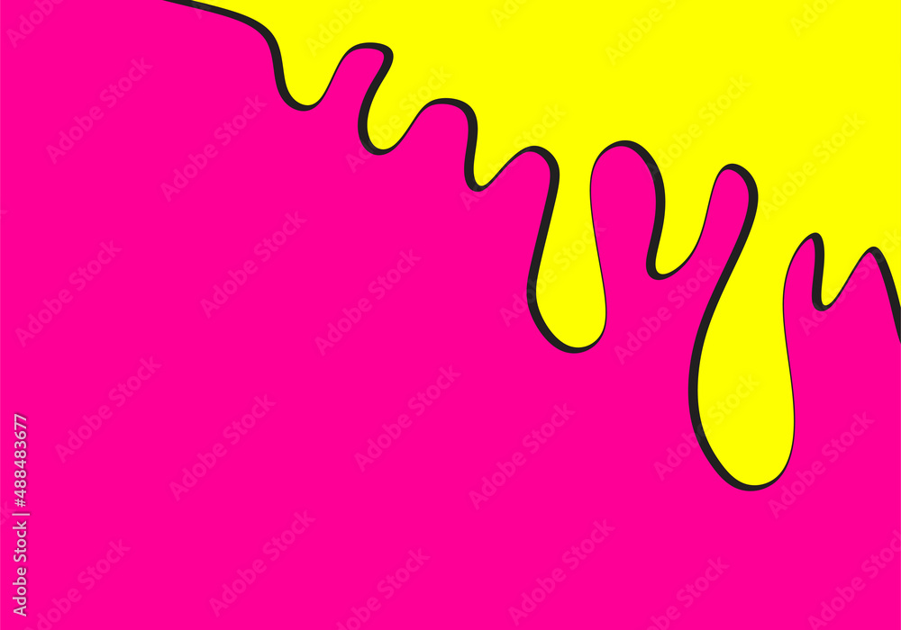 Poster simple background with melting liquid pattern and some copy space area