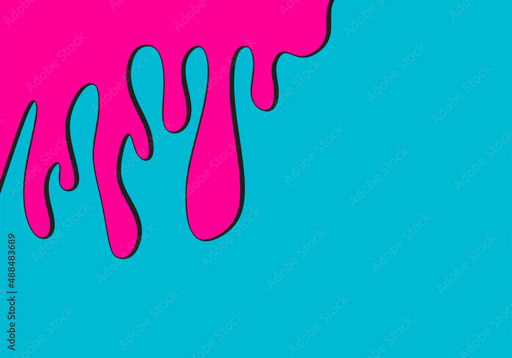 Poster simple background with melting liquid pattern and some copy space area