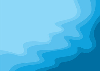 Simple background with blue gradient waving lines pattern and some copy space area