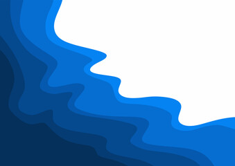 Simple background with blue gradient waving lines pattern and some copy space area