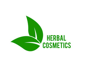 Herbal cosmetics icon vector illustration 