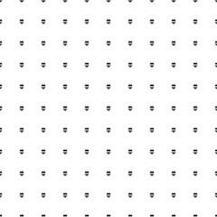 Square seamless background pattern from black bikini symbols. The pattern is evenly filled. Vector illustration on white background
