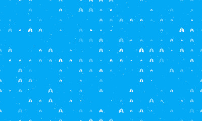 Naklejka na ściany i meble Seamless background pattern of evenly spaced white lungs symbols of different sizes and opacity. Vector illustration on light blue background with stars