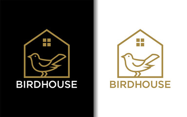 Bird house pets logo design
