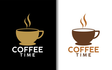 Elegant cafe and coffee logo design