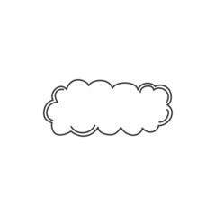 Abstract cloud for notes isolated outline icon. Vector talk chat doodle, dialog communication sign, chatting memo. Announcement information cloud, hand drawn dialogue or conversation sign