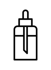 Cosmetics flat line icon. Outline sign face lotion for mobile concept and web design, store