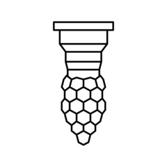 bee queen production beekeeping line icon vector illustration