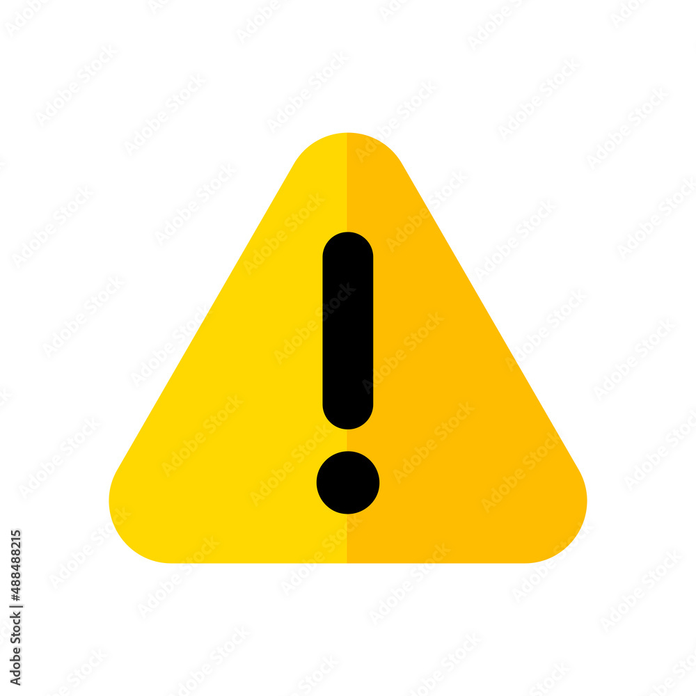 Wall mural alert, caution vector icon illustration