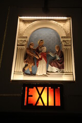 Fototapeta premium Station of the Cross: Jesus is condemned to death