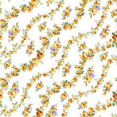 Beautiful rose vertical stripe seamless pattern,