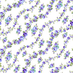 Beautiful rose vertical stripe seamless pattern,