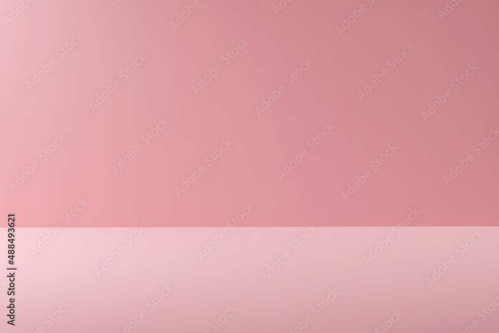 Aufkleber blank pink display background with minimal style. blank stand for showing product or product present