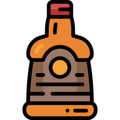 whisky filled outline icon