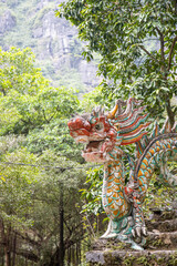 Ornate temples with iconic gates of Ninh Binh in Vietnam