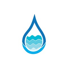 Water drop Logo Template vector icon and design