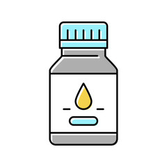 syrup pharmaceutical production color icon vector illustration