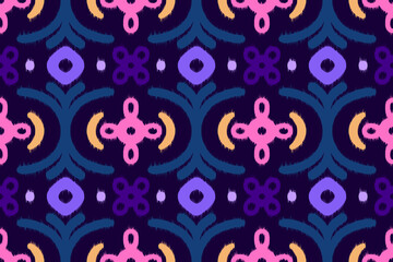 Vector seamless ethnic pattern. Tribal and geometric motifs. Vintage decorative ornament element texture print for textile, fabric, paper, tile, wallpaper background or web design illustration.