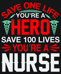 Nurse T-shirt Design Vector