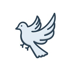 Color illustration icon for bird