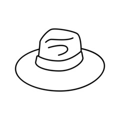 hat head accessory line icon vector illustration