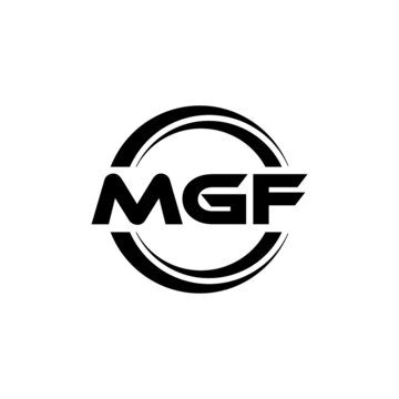 MGF letter logo design with white background in illustrator, vector logo modern alphabet font overlap style. calligraphy designs for logo, Poster, Invitation, etc.