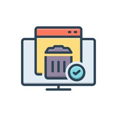 Color illustration icon for cache © WEBTECHOPS