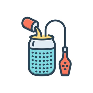 Color illustration icon for biol composting 