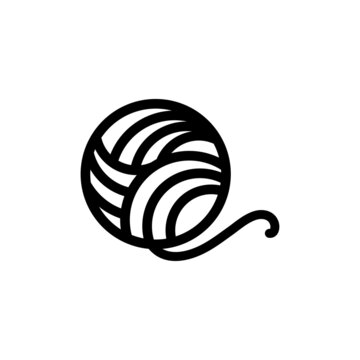 yarn ball icon design template vector