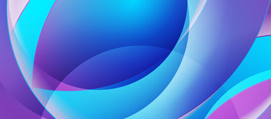 Blue purple geometric tech background with glossy wavy shapes. Vector design