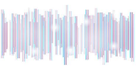 Obraz premium Holographic minimal stripes geometric abstract tech background. Vector design