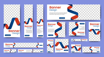 Business banner design web template Set, Horizontal header web banner. Blue and White. cover header background for website design, Social Media Cover ads banner, flyer, invitation card