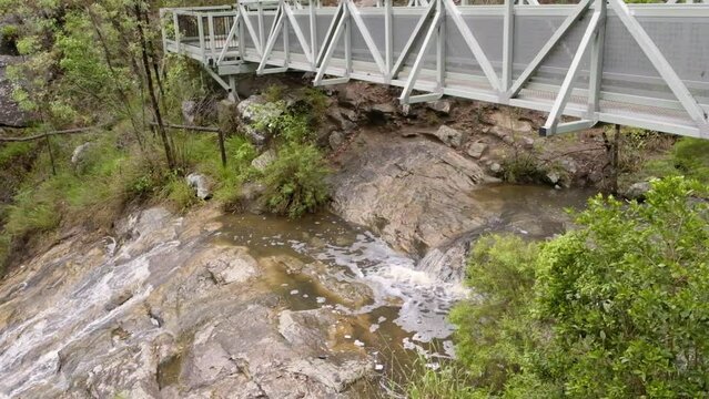 Brisbane's Simpson Falls flowing after heavy rain - slow motion