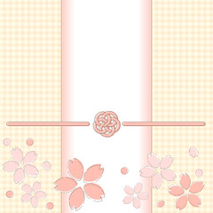 Cute and simple spring cherry blossoms Japanese style frame separately