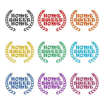 Home Sweet Home Icon Or Logo, Color Set