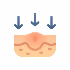 acne care pimple epidermis dermatology single isolated icon with smooth style