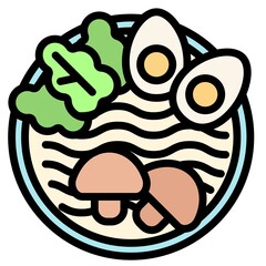 Japanese food vector illustration - ramen