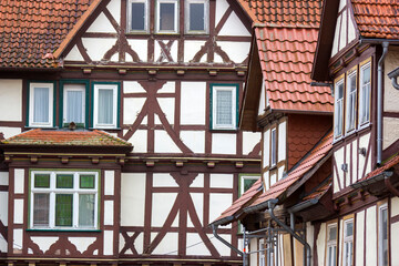 picturesque houses in Bad Sooden Allendorf in the Werra Valley in Germany