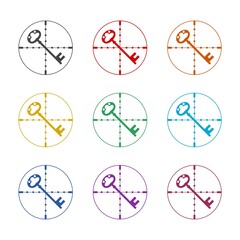 Target key icon or logo, color set