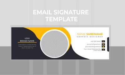 Corporate Email Signature template Vector  Design. 